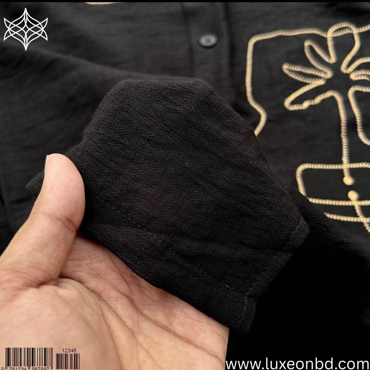 Embroidered Cuban | Black