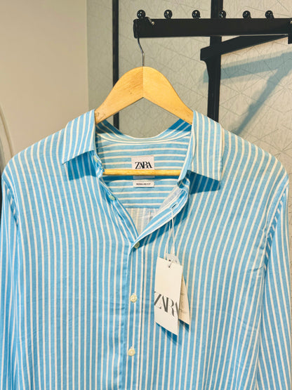 The Belgravia Cut | Celestial Sky Blue Stripe