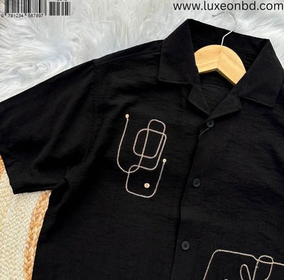 Embroidered Cuban | Black