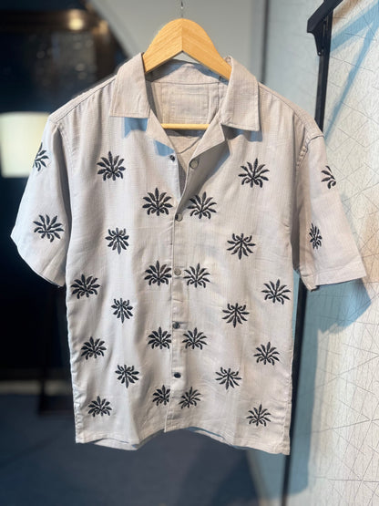 Star Embroidered Cuban |Gray