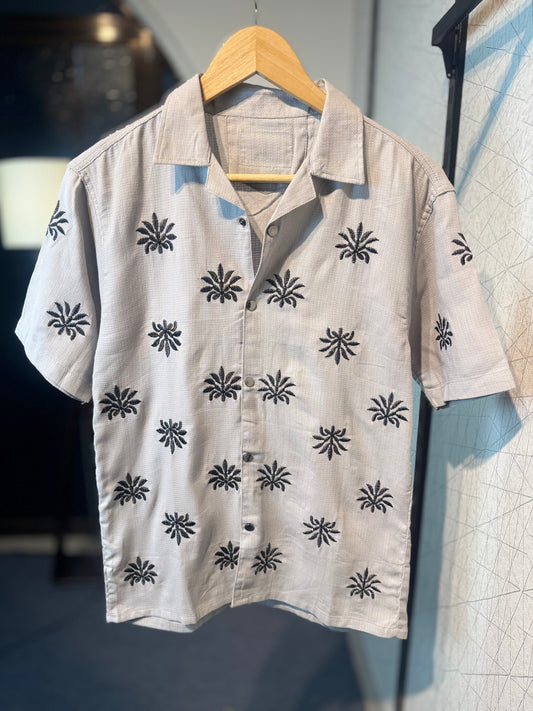 Star Embroidered Cuban |Gray