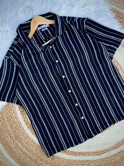 Summer Slay- Nevy blue stripe