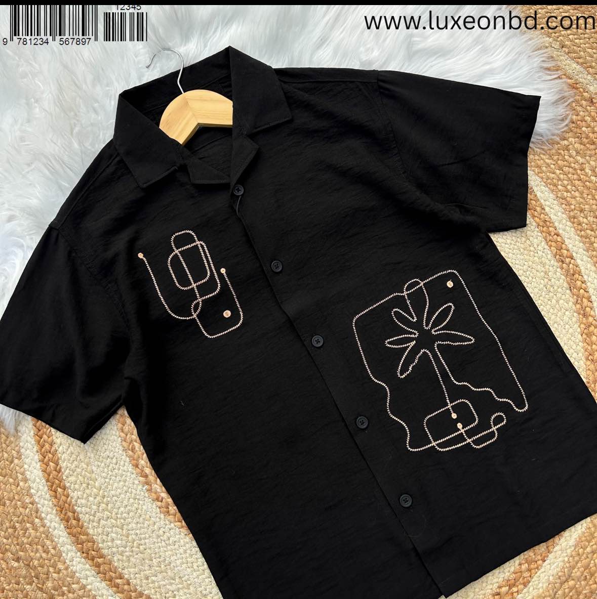 Embroidered Cuban | Black