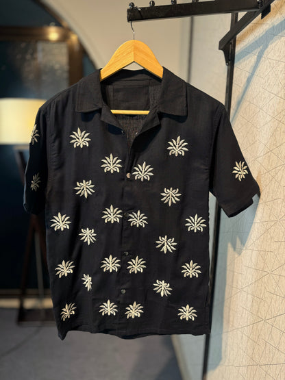 Star Embroidered Cuban | Black