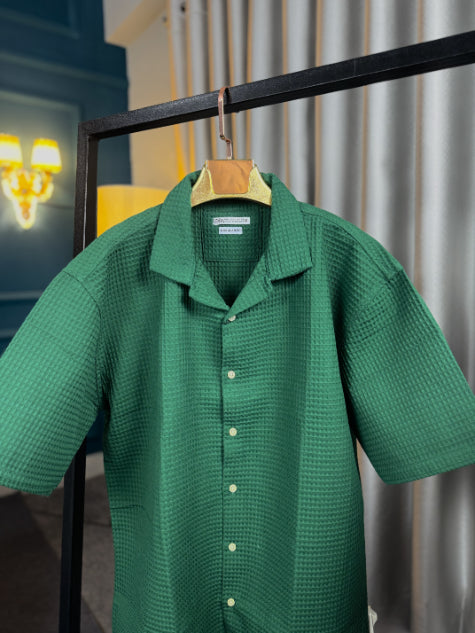Zara Waffle Shirt | Green