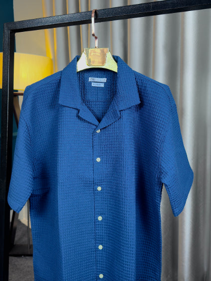 Zara Waffle Shirt | Blue
