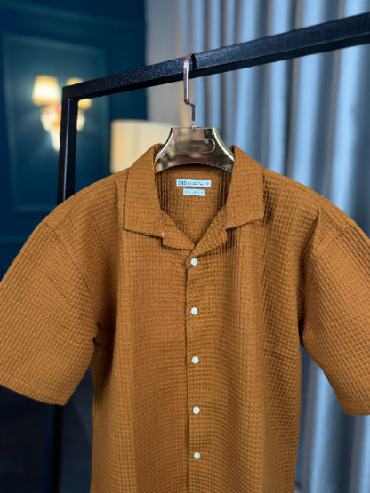 Zara Waffle Shirt | Khaki