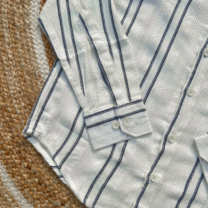 Striped fancy shirt | White