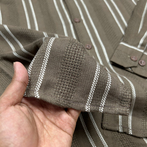 Striped fancy shirt | Olive