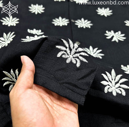 Star Embroidered Cuban | Black