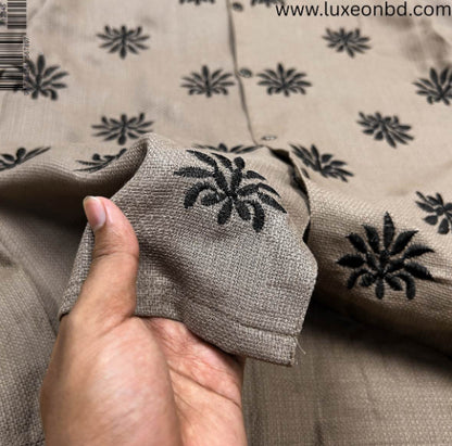 Star Embroidered Cuban | Khaki