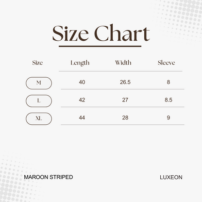 Summer Slay- Maroon stripe Cuban shirt