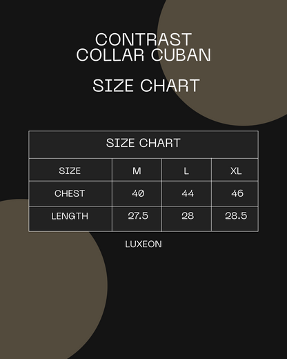 Contrast collar Cuban | Maroon